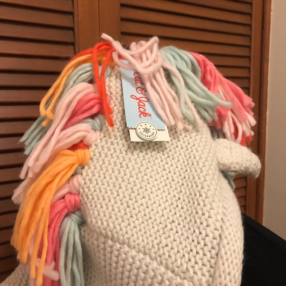 Cat & Jack unicorn hooded scarf 8-16 NWT